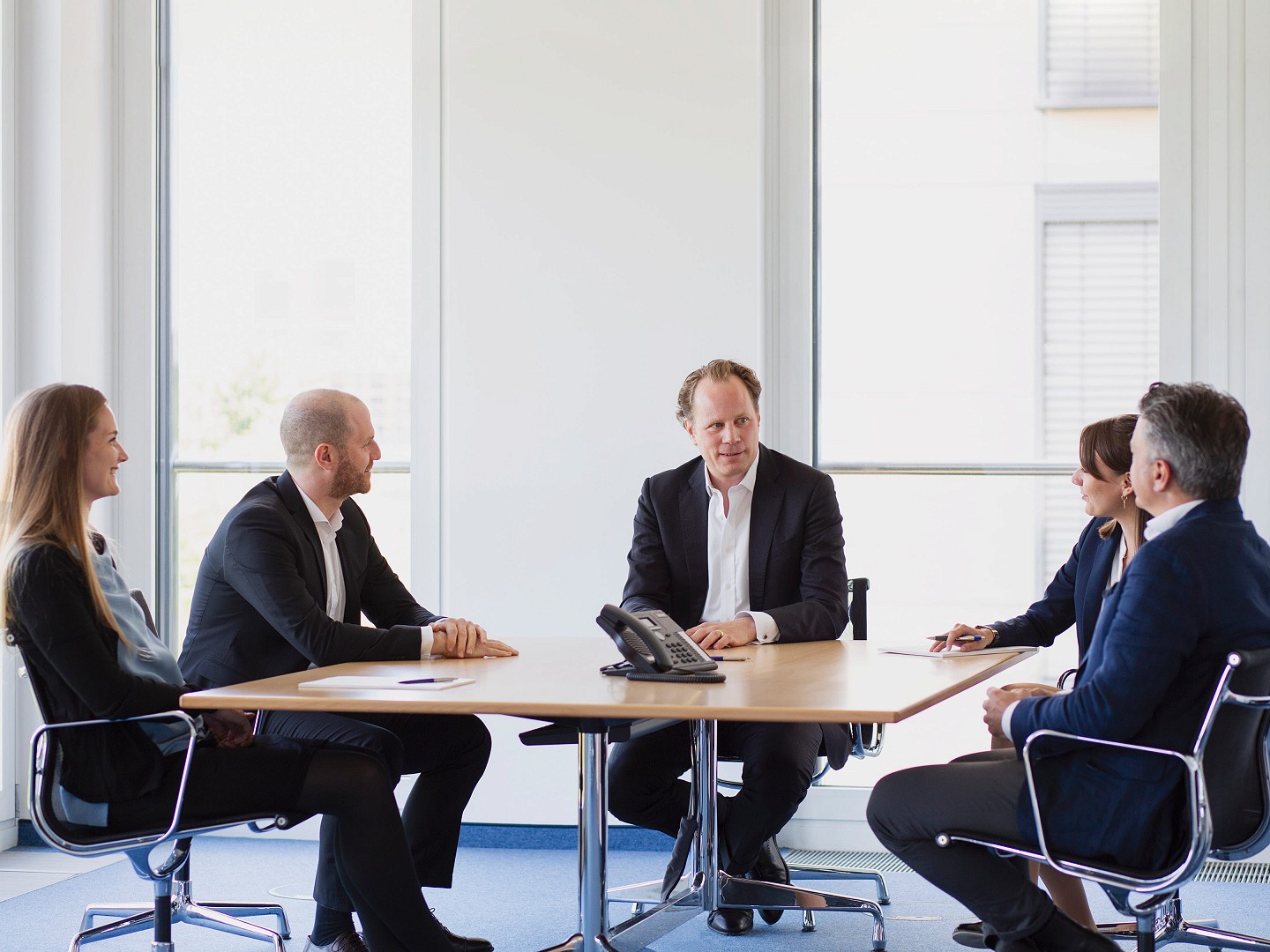 Silvie Köhler, Rudolf Haesen, Dr. Ludwig von Moltke, Rebecca Dreyer und Dr. Daniel Radig